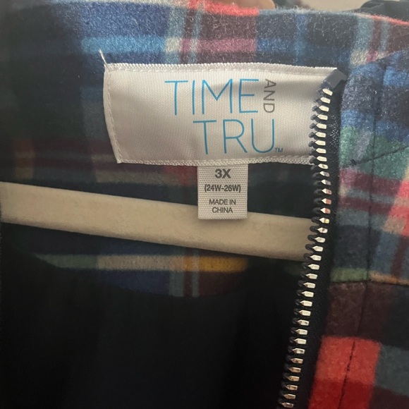 *Brand New* 3X (24W - 26W) Time and Tru Plaid Jacket - Picture 2 of 6
